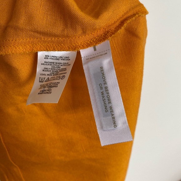 LOFT Linen Midi Dress w Keyhole Back - Picture 5 of 5